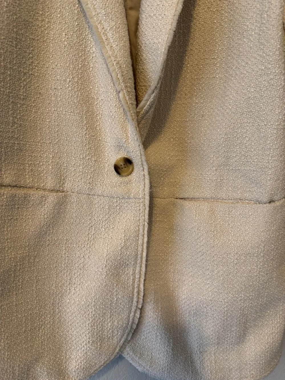 Future Collective x Jenny K Ivory Single-Button Textured Blazer - Picture 3 of 5